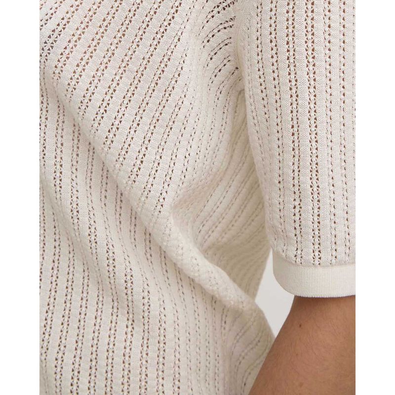 Assembly Label Nina Cotton Knit Polo Antique White image number 2